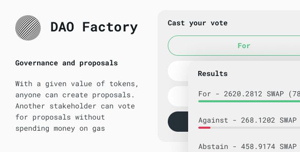DAO Factory – Governance and proposals plugin for your token for WordPress