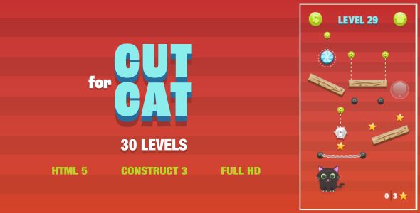 Cut For Cat – HTML5 Game (Construct3)