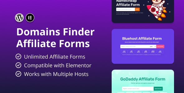 Hosting Domains Finder - (Affiliate Forms)