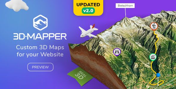 3D Map WordPress Plugin - 3D Mapper