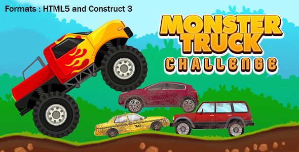 Monster Truck Challenge (Construct 3 | C3P | HTML5) Admob and FB Instant Ready