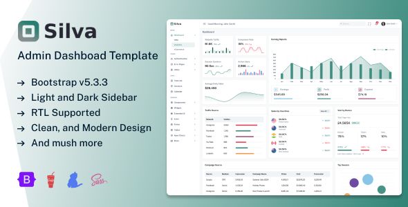 Silva – Bootstrap Admin Dashboard UI Kit