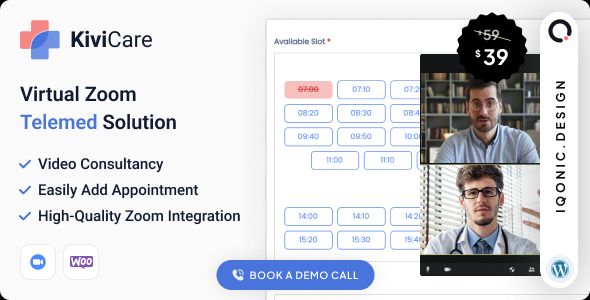 KiviCare – Zoom Telemed And WooCommerce Payment Gateway (Add-on)