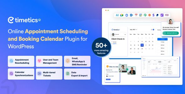 Timetics Pro – WordPress Appointment Booking Plugin for Scheduling and Seat Plan
