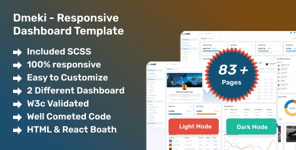 Dmeki – Responsive Admin Dashboard Template