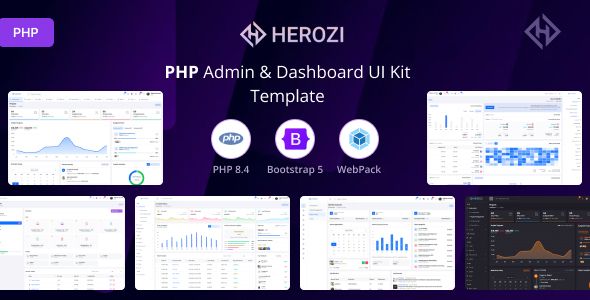 Herozi – PHP Admin Dashboard Ui Kit Template