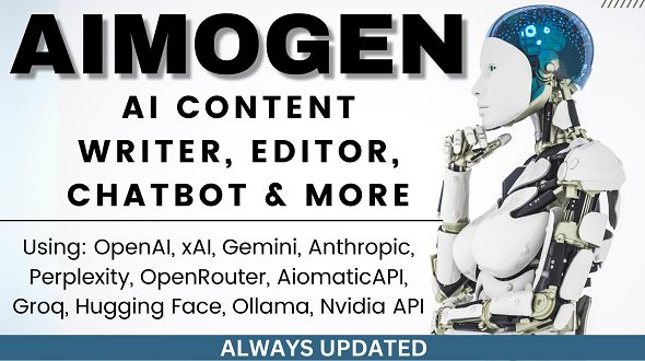 Aiomatic – Automatic AI Content Writer Editor, GPT-3 GPT-4, ChatGPT ChatBot AI Toolkit