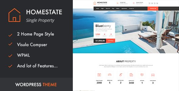 HOME STATE – Single Property WordPress Theme