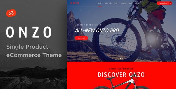 Onzo – Single Product Bike Shop eCommerce WordPress Theme