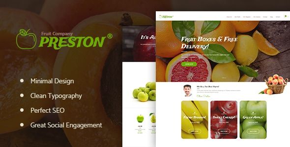 Preston | Fruit Company Organic Farming WordPress Theme 2 Preston | Fruit Company Organic Farming WordPress Theme