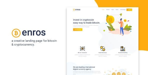Enros – BitCoin Cryptocurrency Landing Page