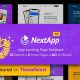 App Landing Page WordPress Theme for Mobile Application Software Design Development Site – Nextapp