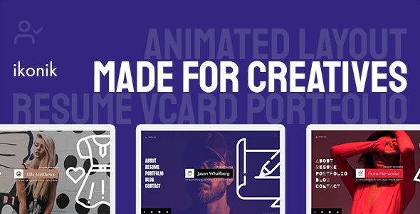 Ikonik – Resume vCard WordPress Theme