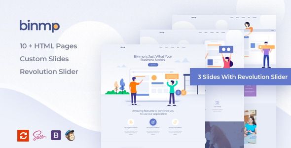 Binmp – App and Software Landing HTML Template