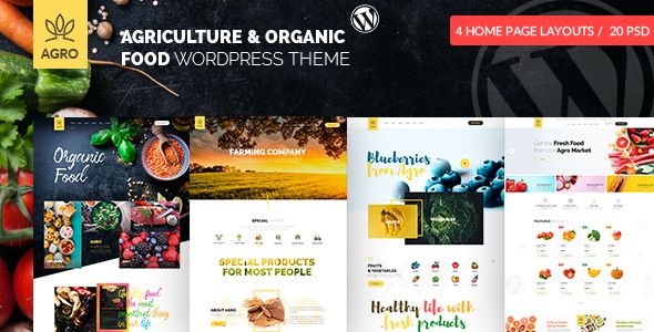 Agro – Organic Farm Agriculture WordPress Theme