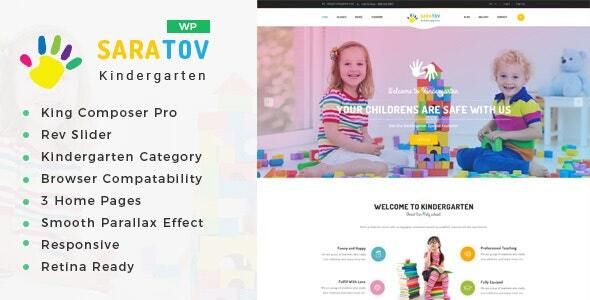 Saratov – Day Care Kindergarten School WordPress Theme