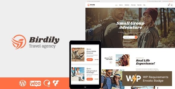Birdily | Travel Agency Tour Booking WordPress Theme