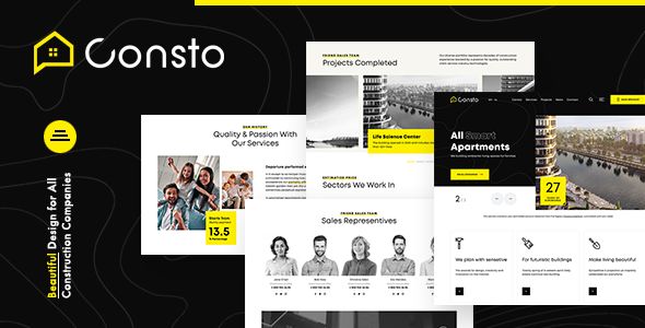 Consto - Industrial Construction Company HTML Template