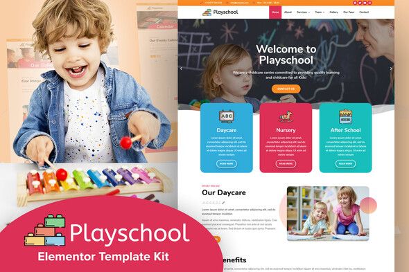 Playschool – Childcare School Elementor Template Kit