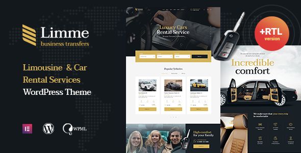 Limme – Limousine Transfers Car Dealer WordPress Theme + RTL