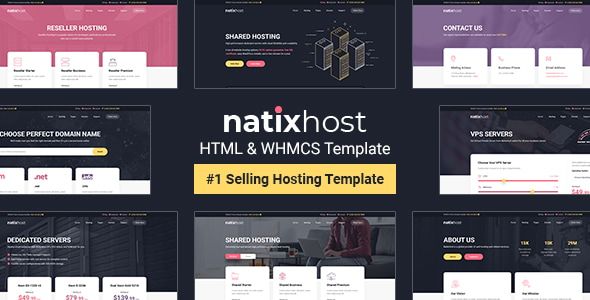 NatixHost – WHMCS Hosting HTML Template