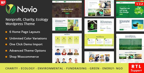 Novio – Nonprofit Charity WordPress Theme