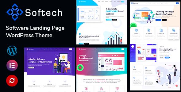 Softech – Software Landing Page WordPress Theme