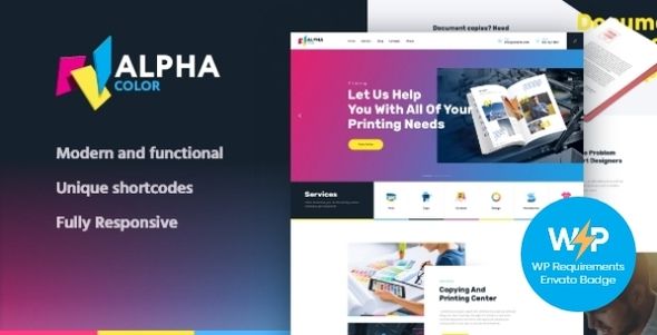 AlphaColor | Type Design Agency 3D Printing Services WordPress Theme + Elementor