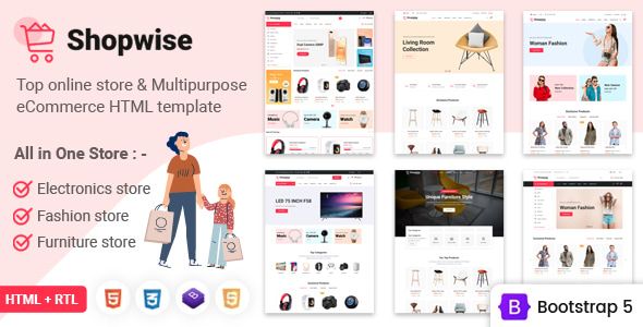 Shopwise – eCommerce Multipurpose Bootstrap 5 HTML Template