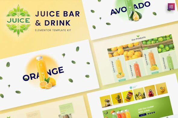 Juice Bar Drink Elementor Template Kit