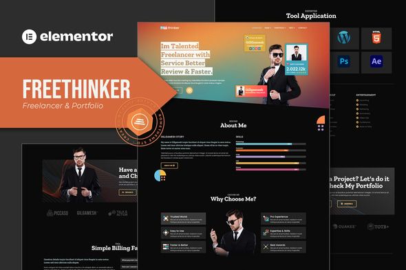 Freethinker – Freelancer & Portfolio Elementor Template Kit