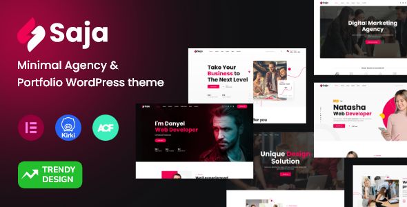 Saja – Minimal Agency & Portfolio WordPress Theme