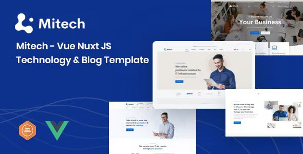 Mitech – VueJS Nuxt JS Technology Blog Template