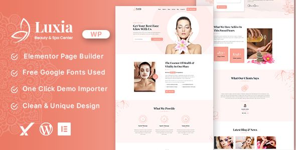 Luxia Beauty Spa Center WordPress Theme