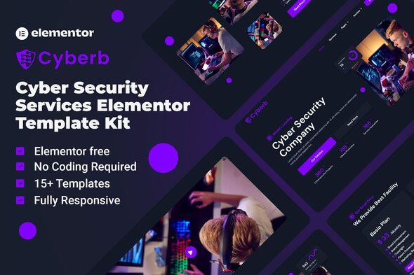 Cyberb – Cyber Security Services Elementor Template Kit
