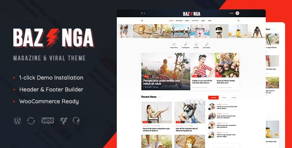 Bazinga - Magazine & Viral Blog WordPress Theme