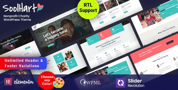 Soolhart – Charity Nonprofit WordPress Theme