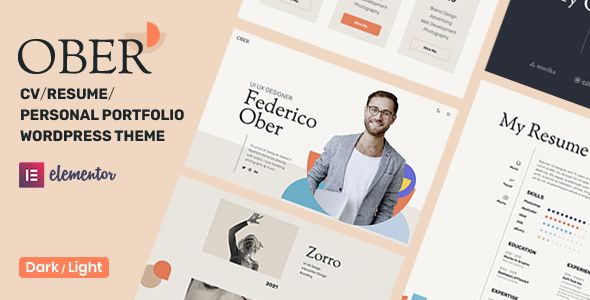 Ober – CV Resume WordPress Theme