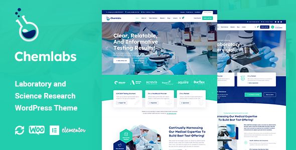Chemlabs – Laboratory Science Research WordPress Theme