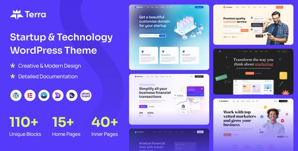 Terra – Startup Technology WordPress Theme