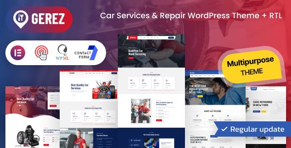 Gerez – Car Services Repair WordPress Theme + RTL
