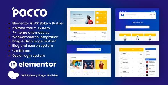Pocco – bbPress Forum Blog WordPress Theme