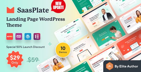 SaasPlate – Landing Page WordPress Theme