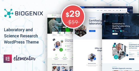 Biogenix – Science Research Laboratory WP Theme