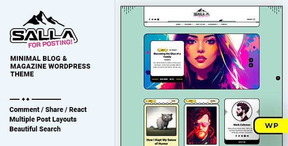 Salla – Personal Blog Magazine WordPress Theme