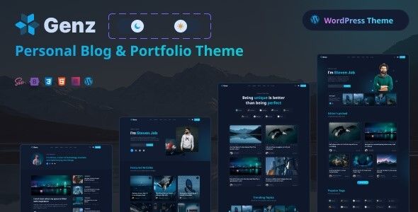 Genz – Creative Personal Blog / Portfolio WordPress Theme 1.0.3
