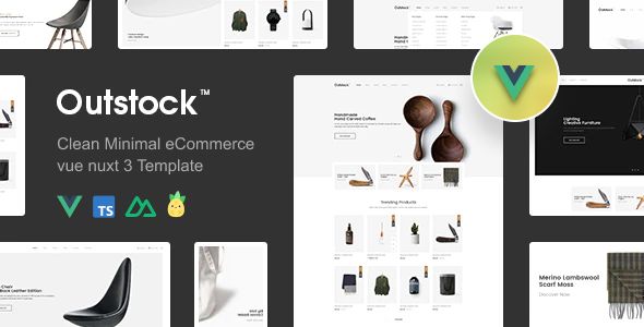 Outstock – Clean/ Minimal eCommerce Vue Nuxt 3 Template