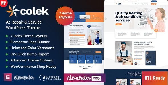 Colek – Air Conditioning Heating WordPress