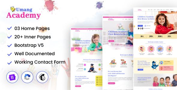 Umang Academy - Kindergarten/ Kids Play School Template