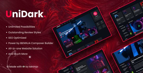 UniDark – Modern Magazine News WordPress Theme